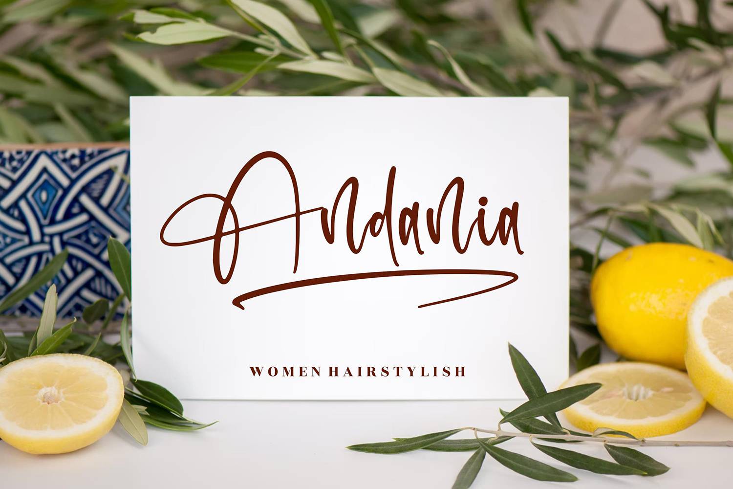 Alisteria Font sample