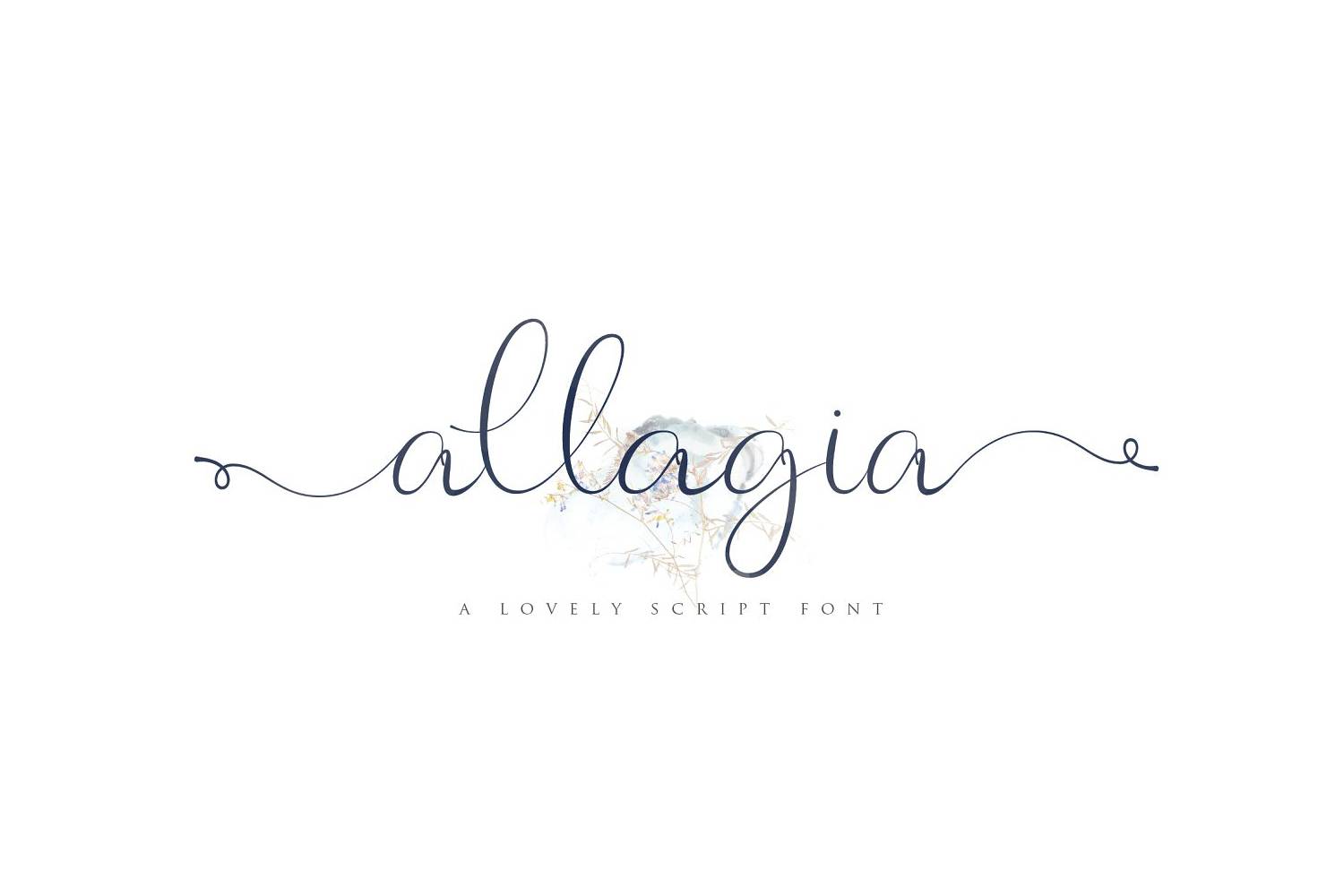 Allagia Font sample