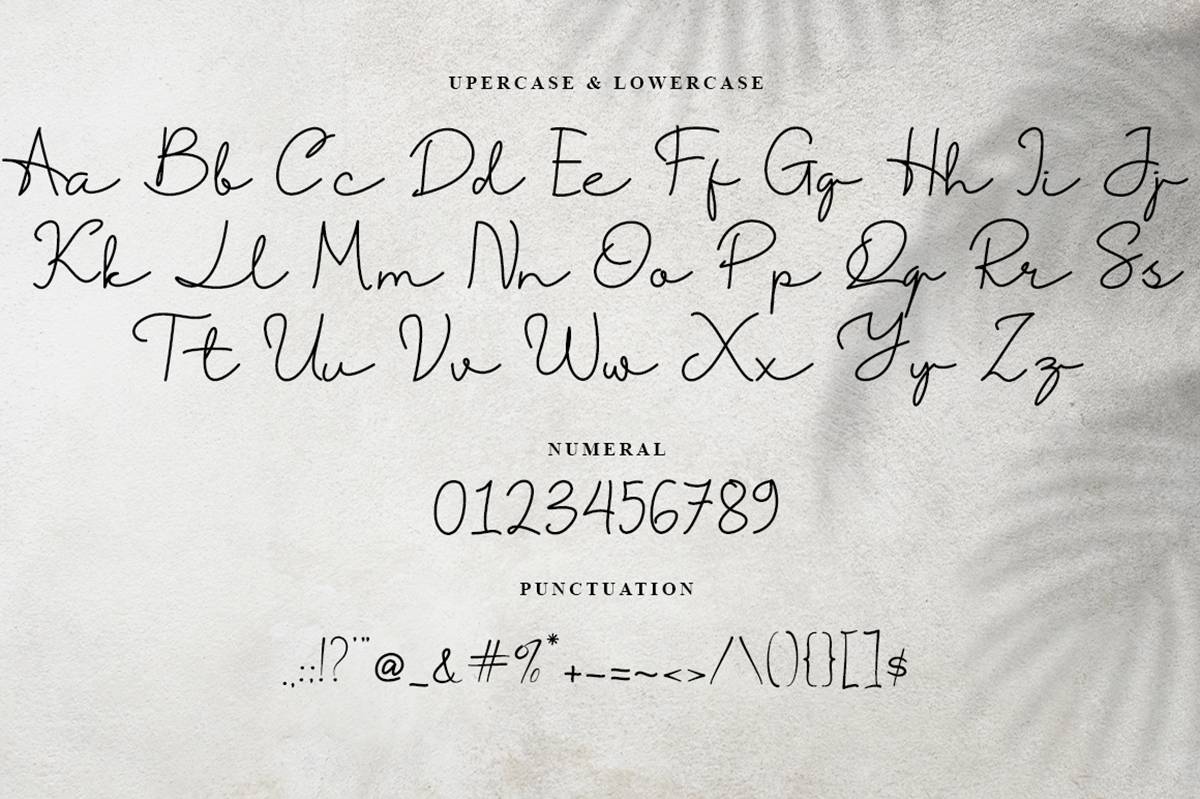 Allisttha Font sample