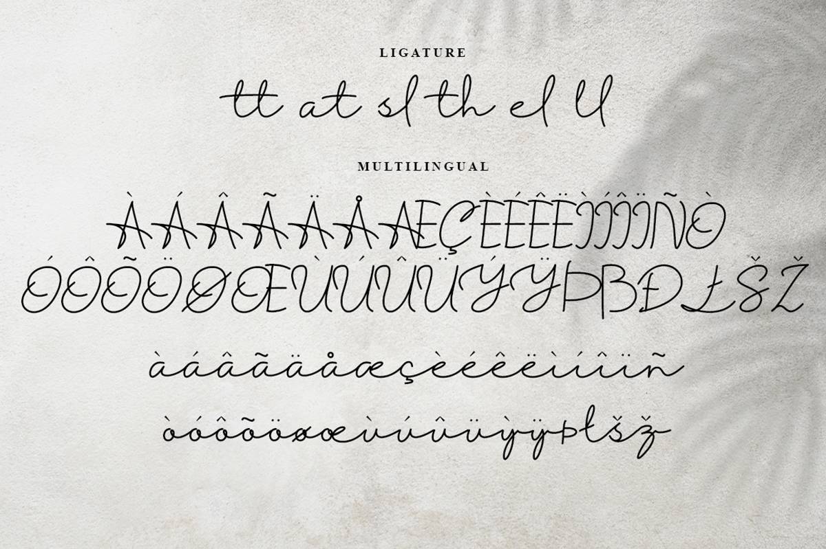 Allisttha Font sample