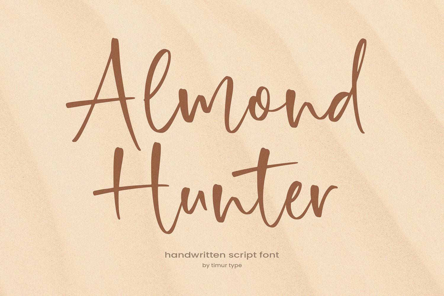 Almond Hunter Font sample
