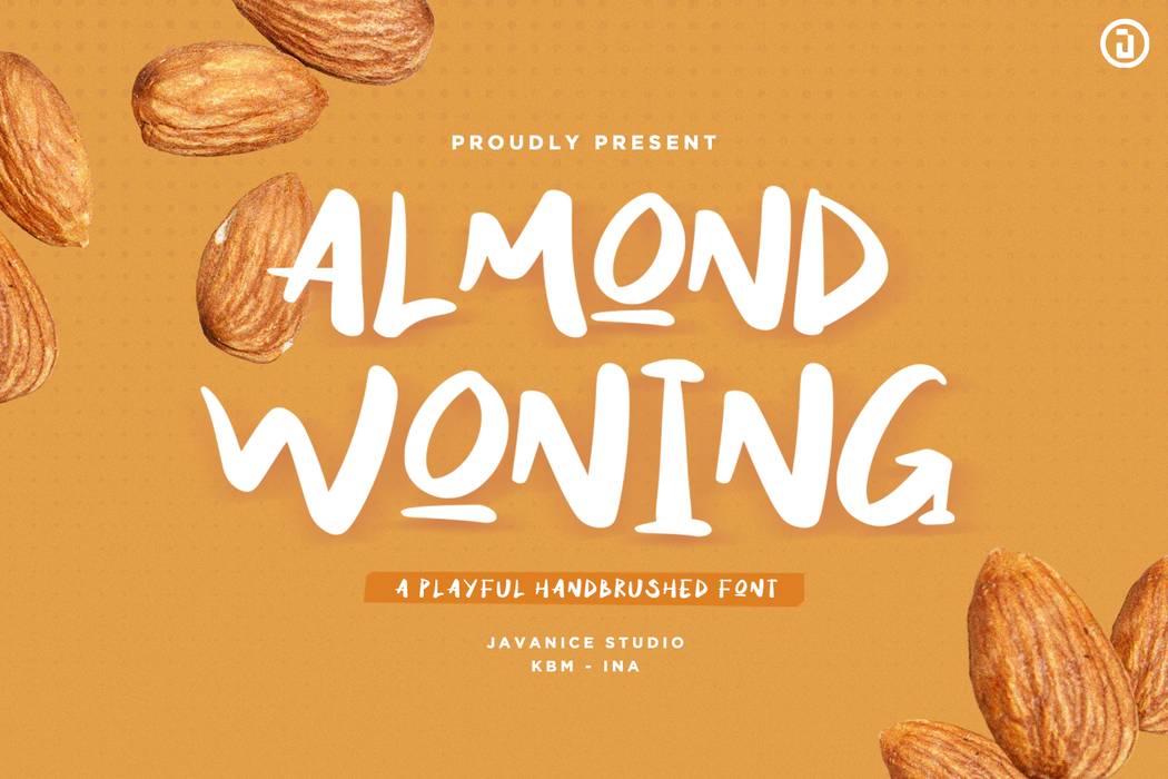 Almond Woning Font sample