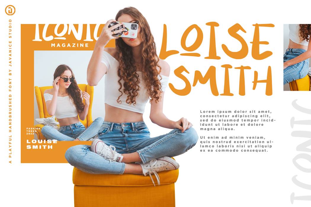 Almond Woning Font sample