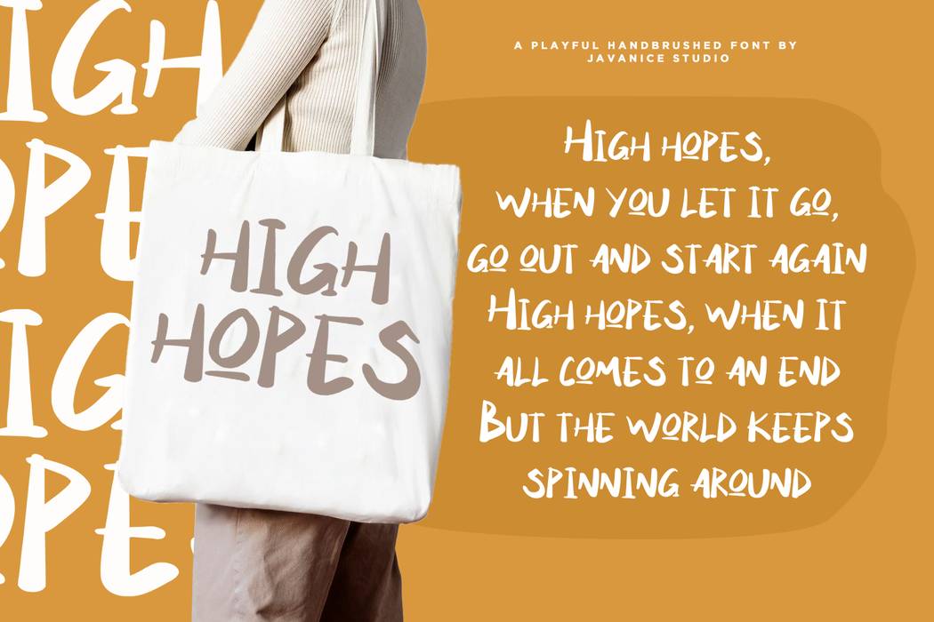 Almond Woning Font sample