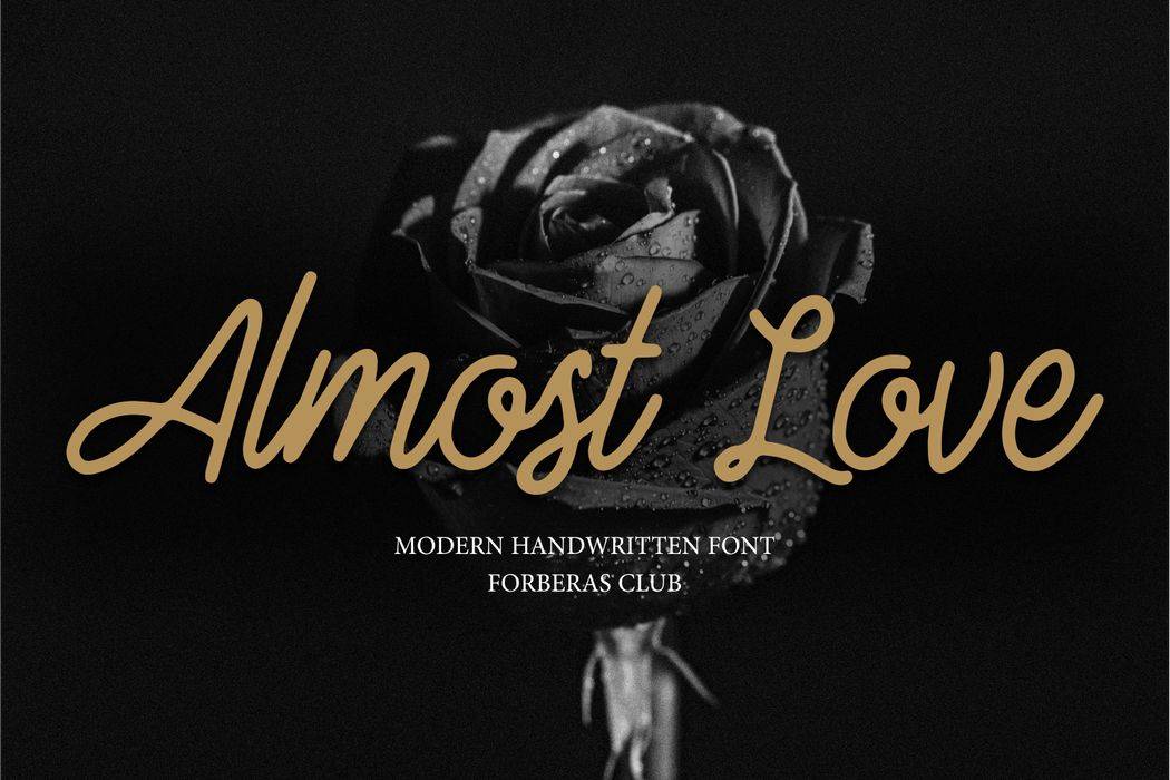 Almost Love Font sample