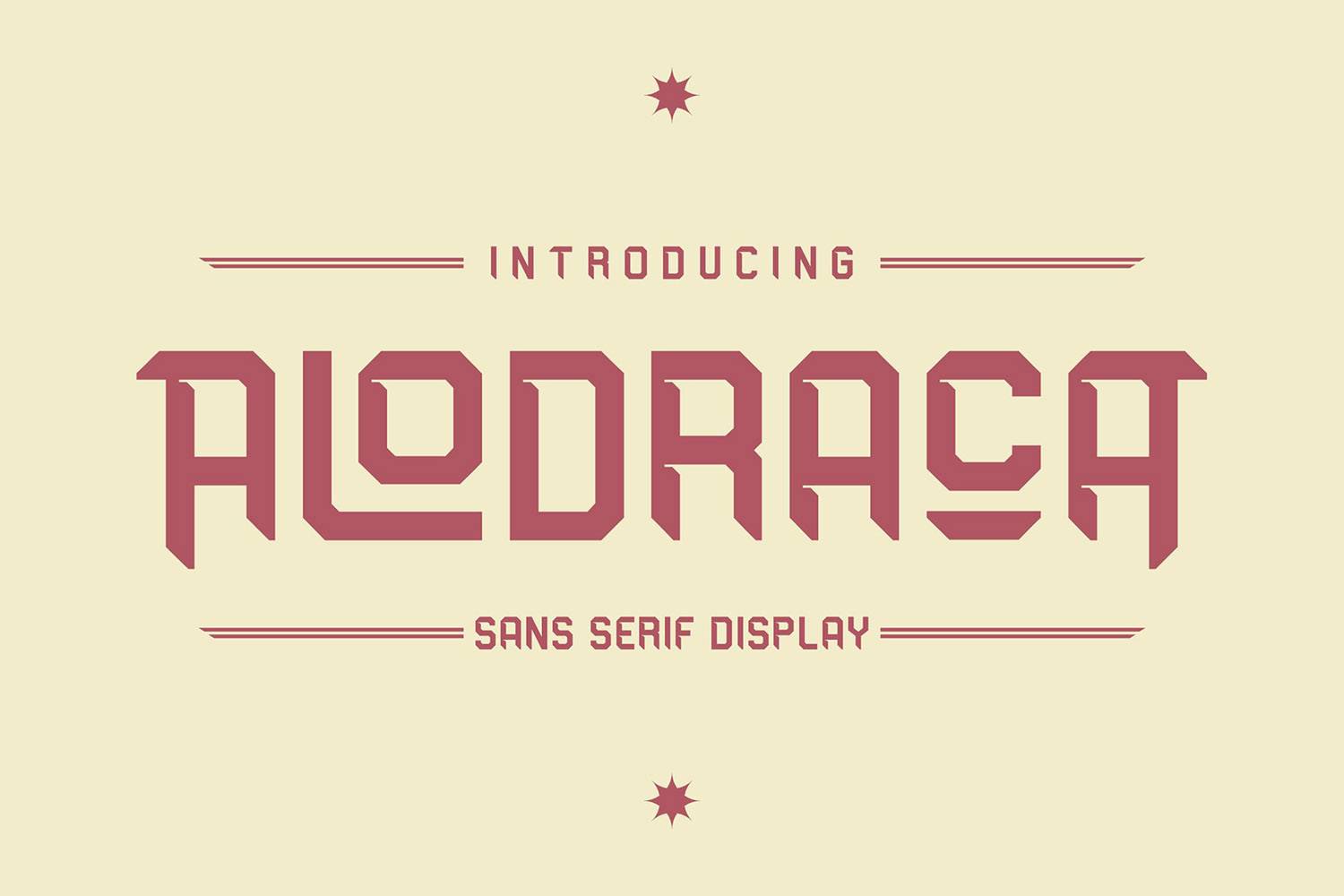 Alodraca Font sample