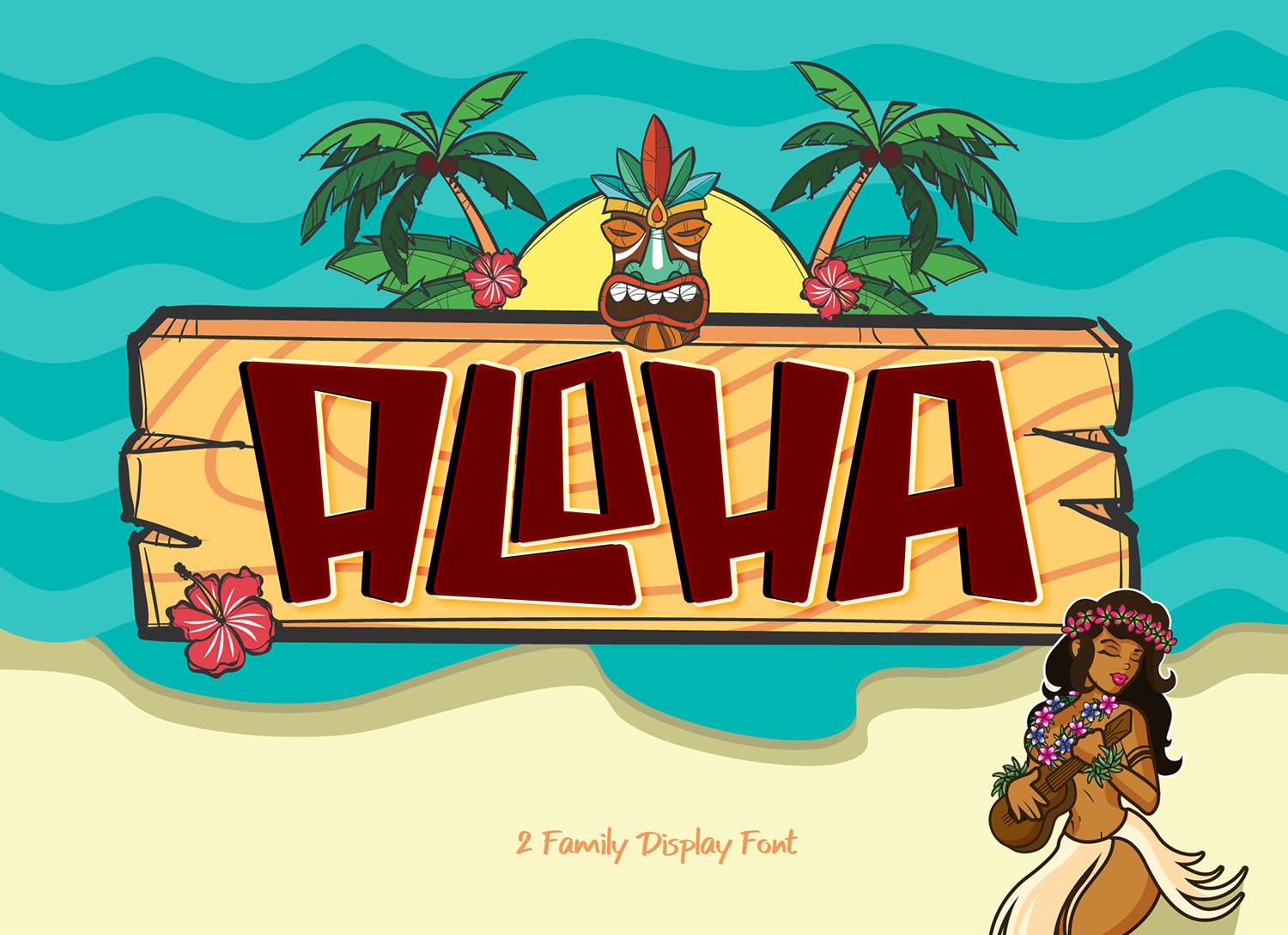 Aloha Font sample