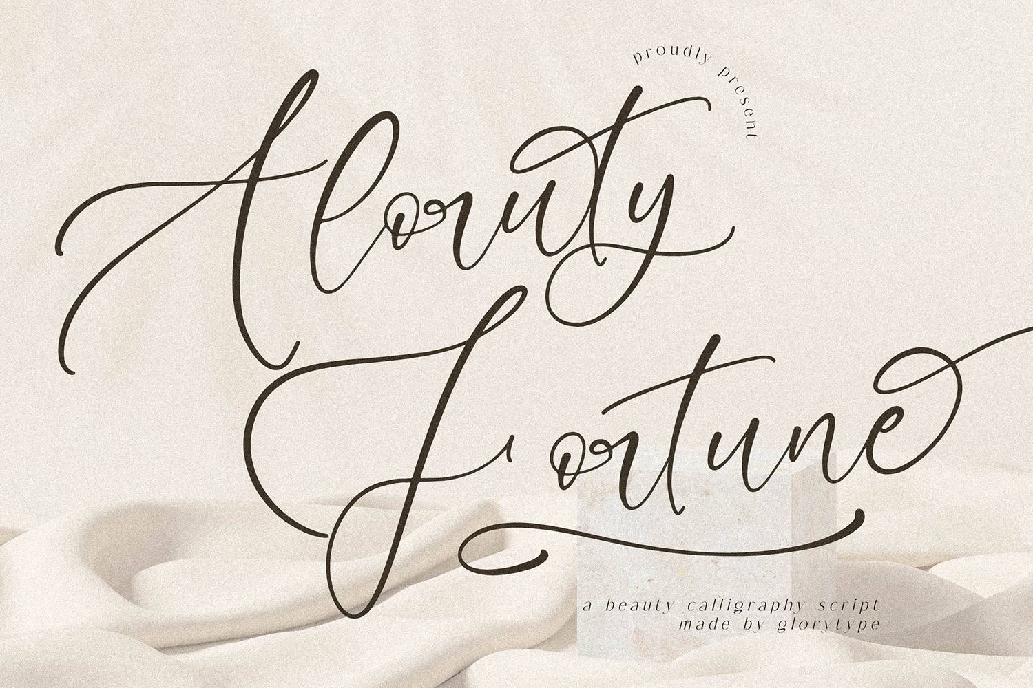 Aloruty Fortune Font sample