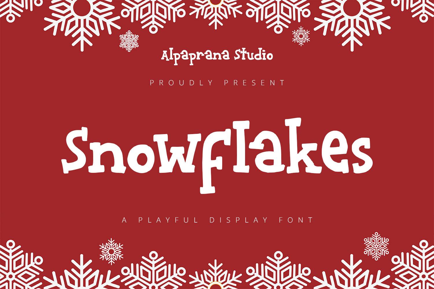 Snowflakes Font sample