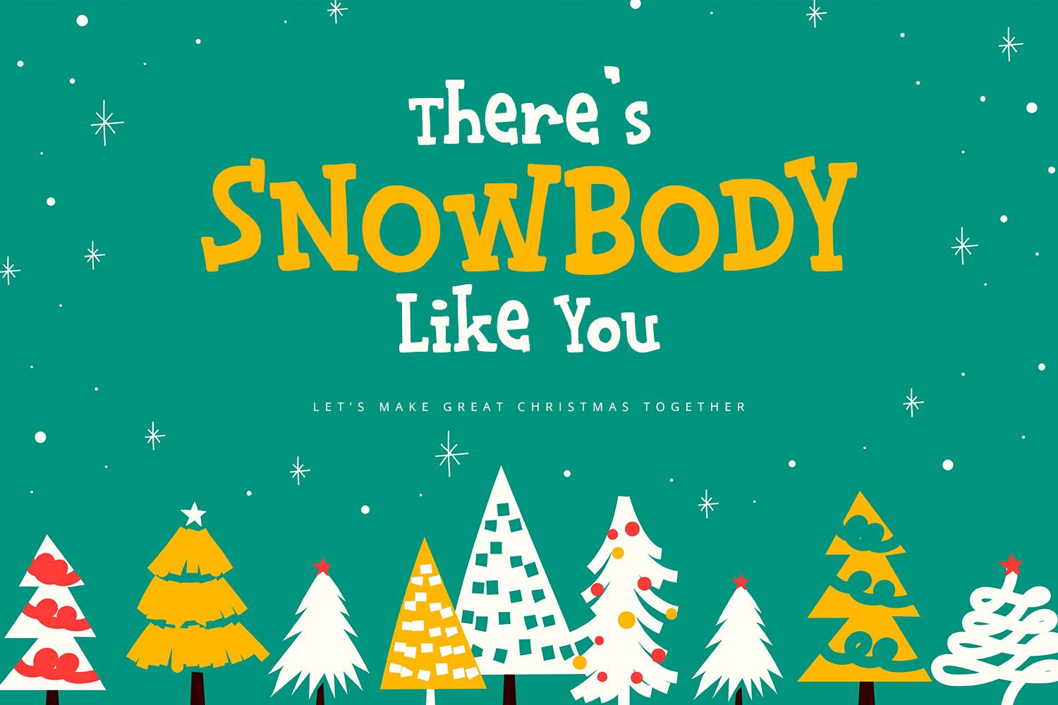 Snowflakes Font sample