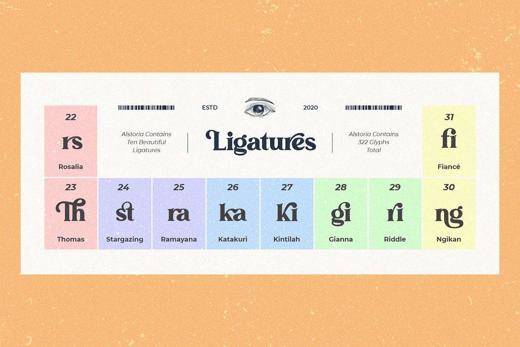 Alstoria Font sample