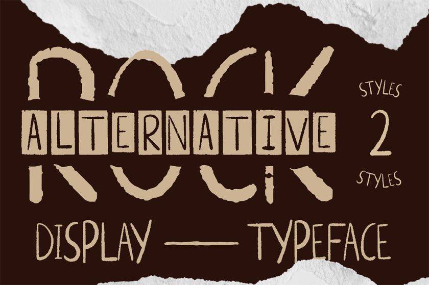 Alternative Rock Font sample