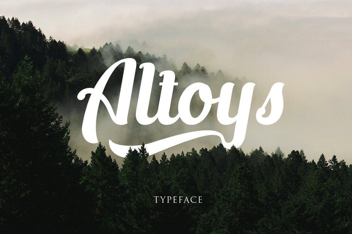 Altoys Italic Demo Typeface Font sample