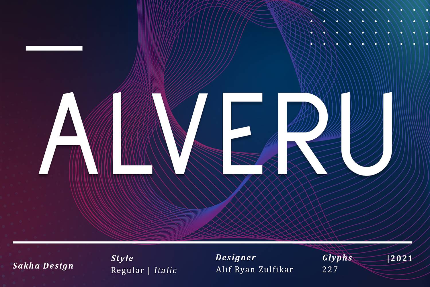 Alveru Font sample