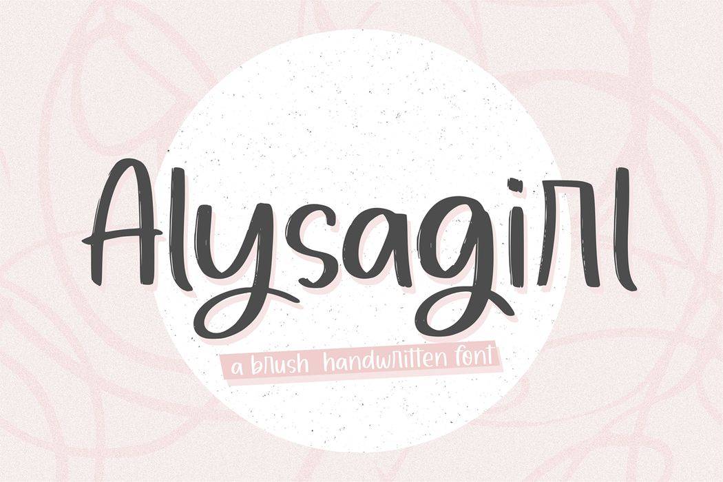 Alysagirl Font sample