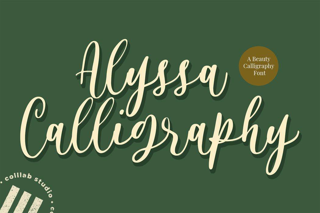 Alyssa Calligraphy Font sample