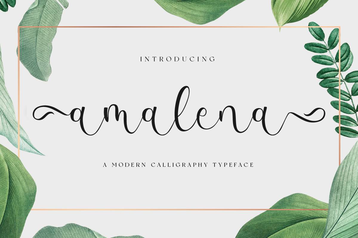 Amalena Script Font sample