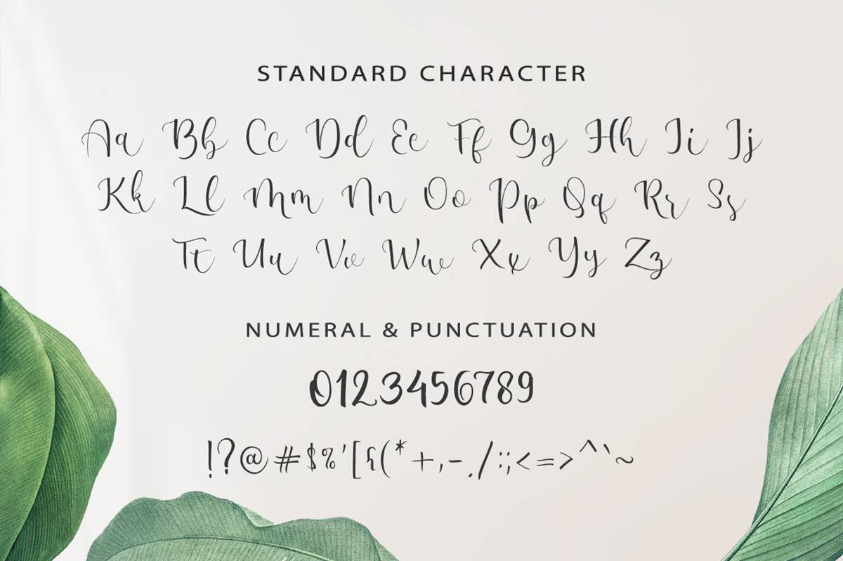 Amalena Script Font sample