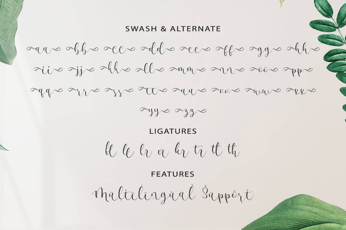 Amalena Script Font sample