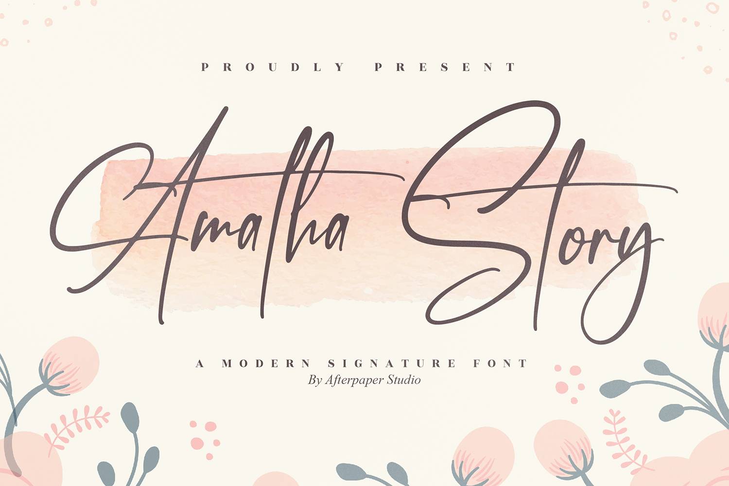 Amatha Story Font sample