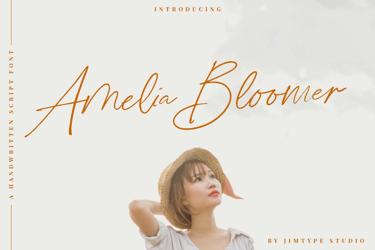 Amelia Bloomer Font sample