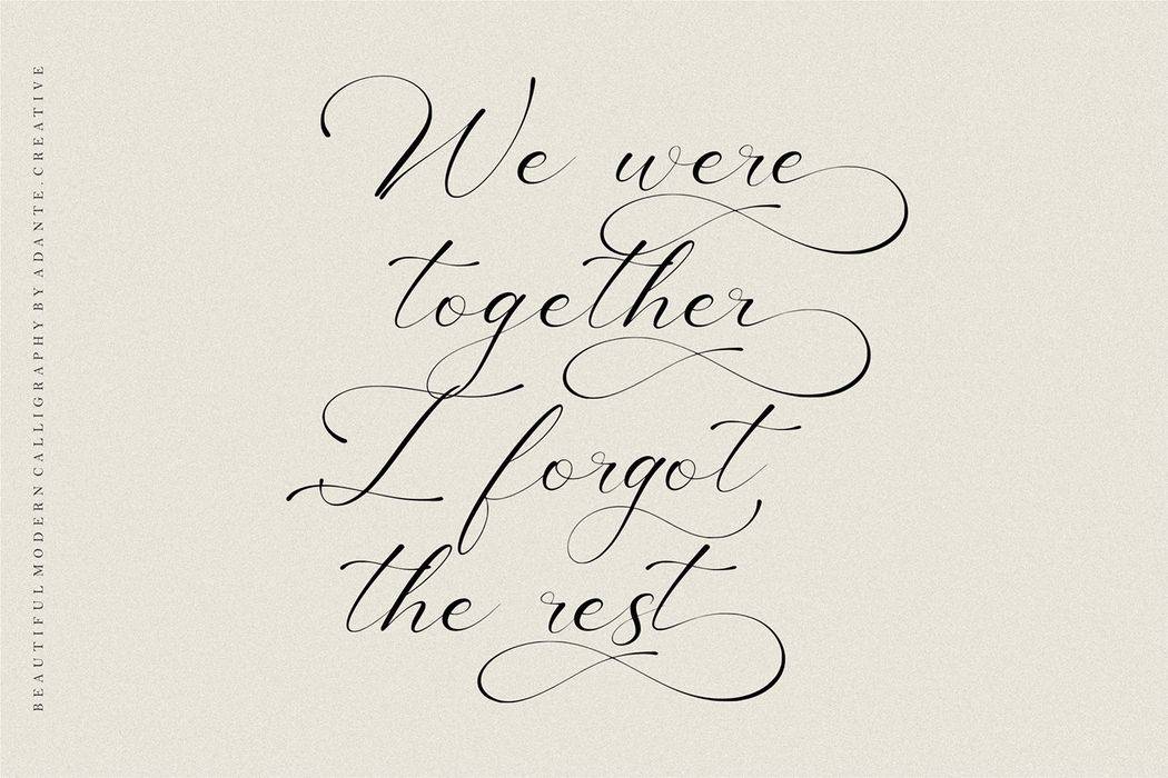America Calligraphy Font sample