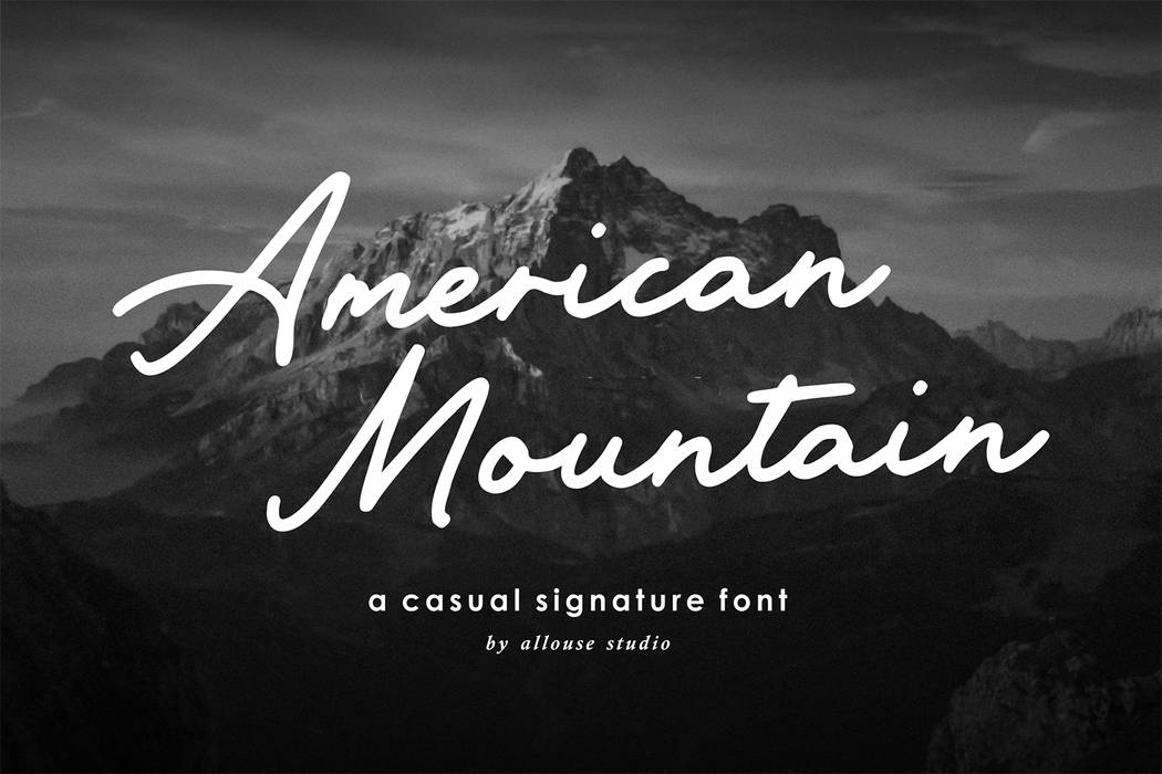 American Mountain Font sample