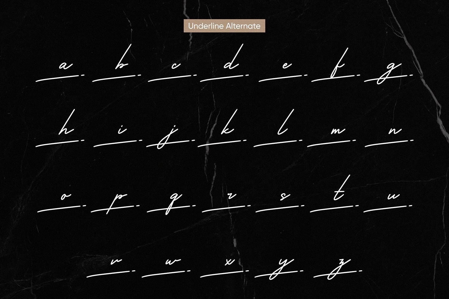 American Signature Font sample