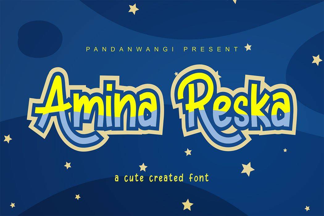 Amina Reska Font sample
