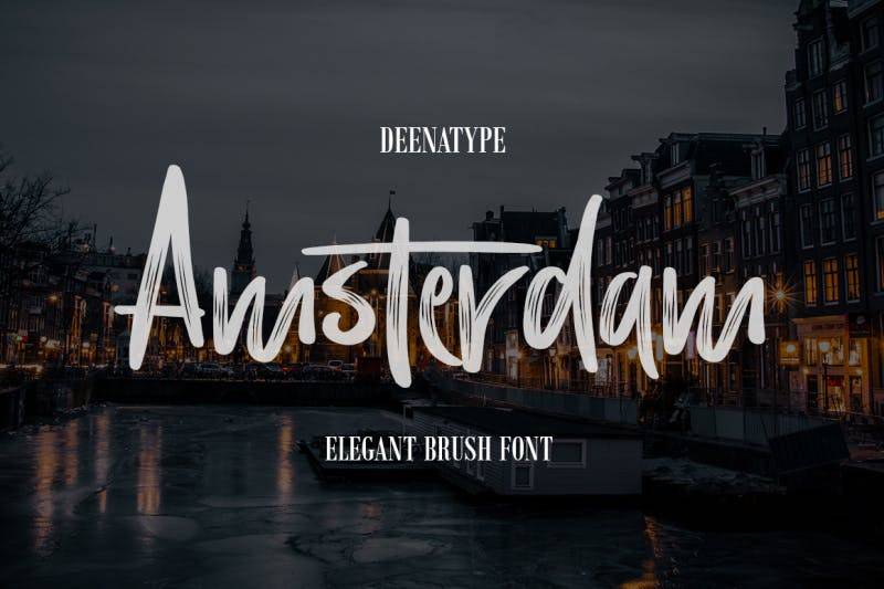 Amsterdam Brush Font Demo sample