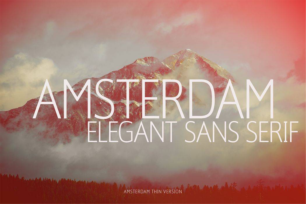Amsterdam Thin Font sample