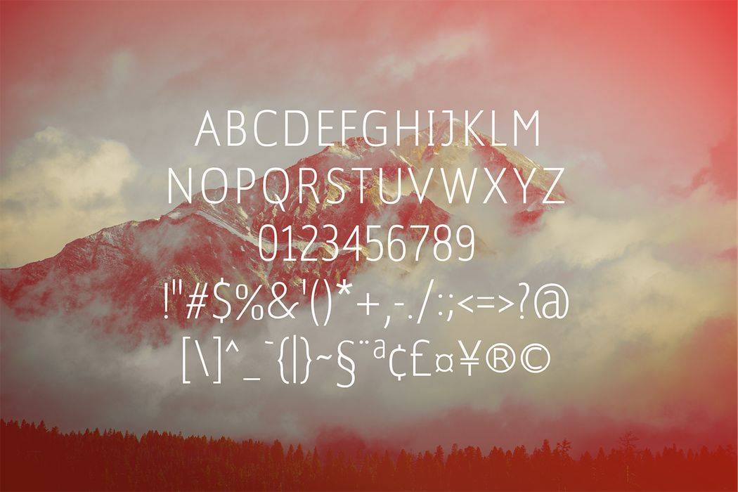 Amsterdam Thin Font sample