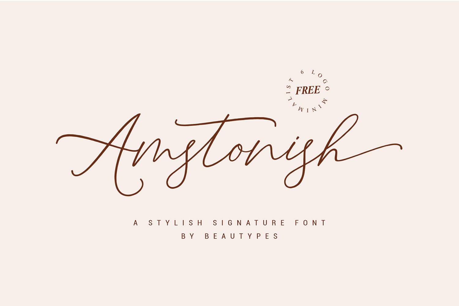 Amstonish Font sample