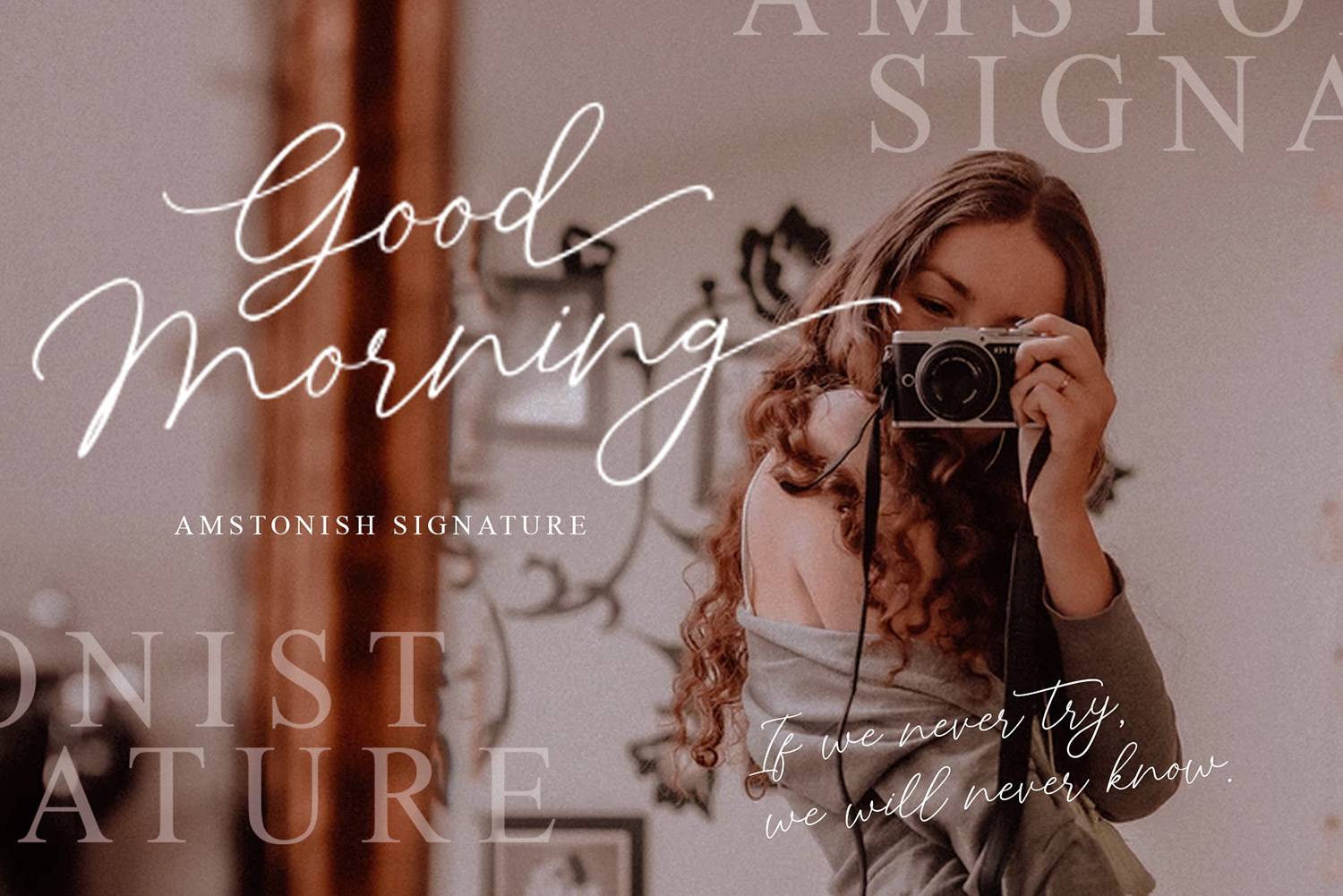 Amstonish Font sample
