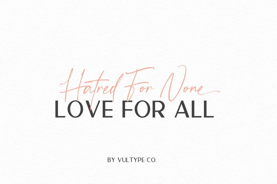 Anamortee Modern Calligraphy Font sample