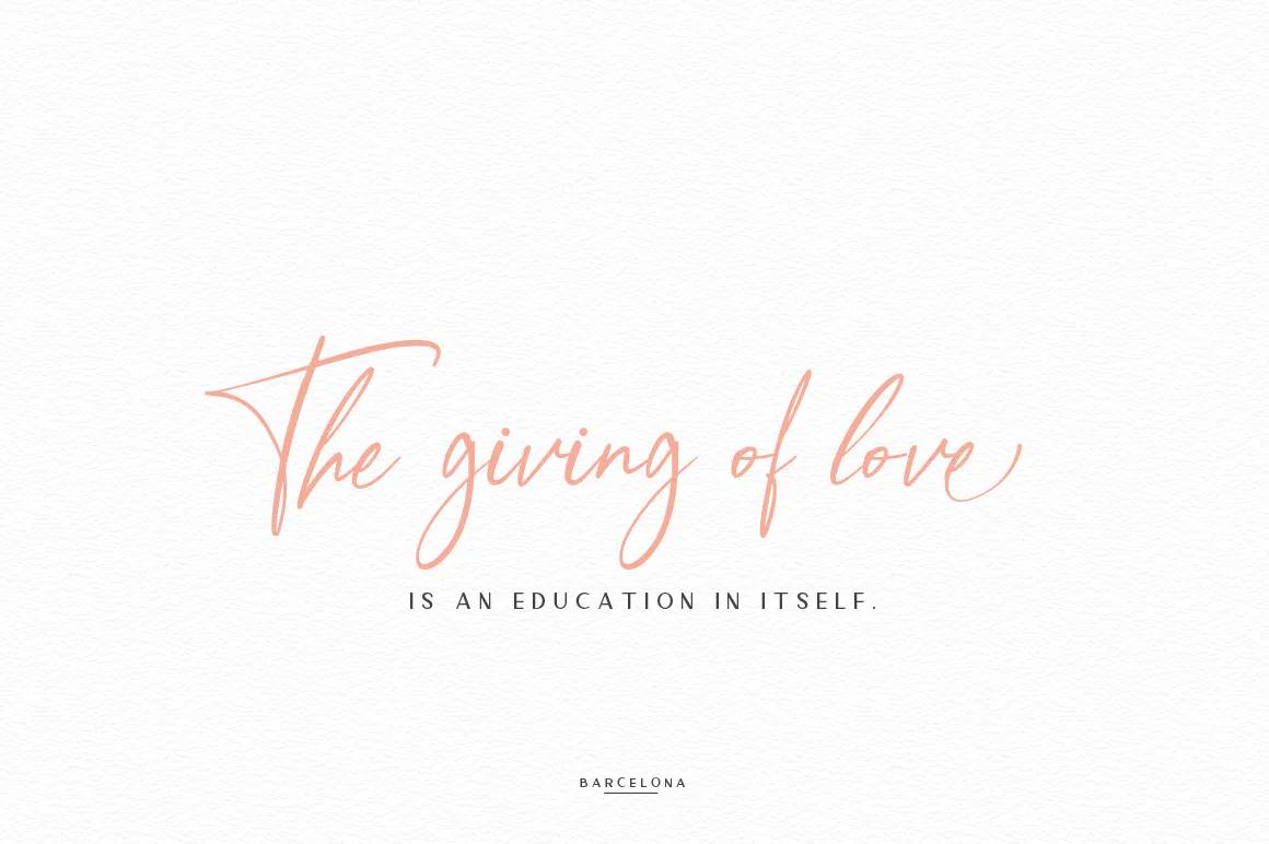 Anamortee Modern Calligraphy Font sample