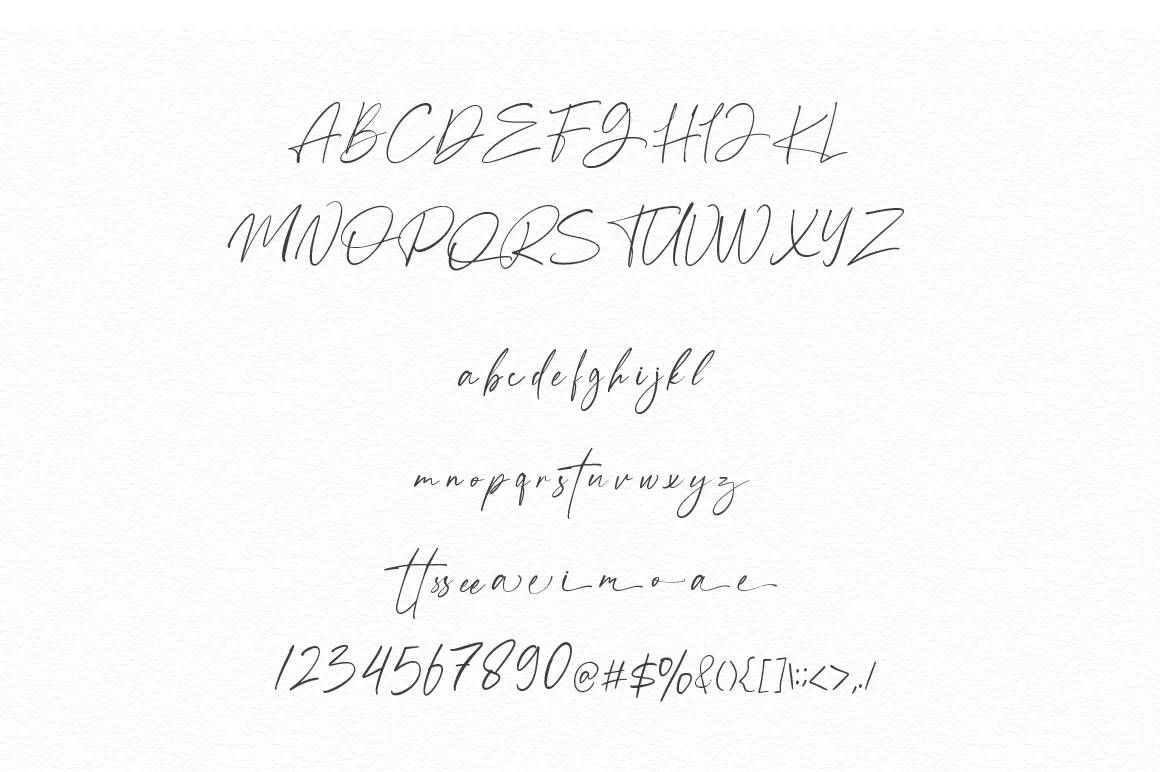 Anamortee Modern Calligraphy Font sample