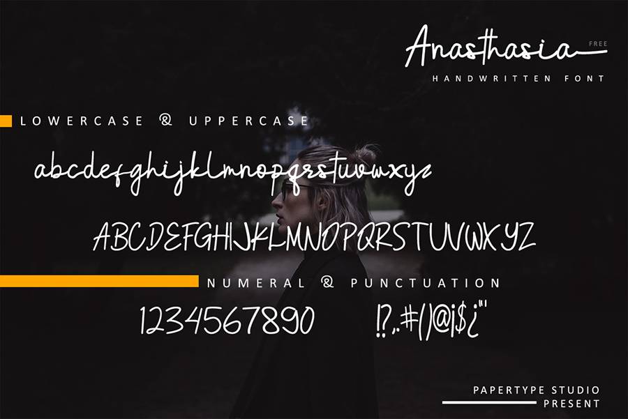 Anasthasia Handlettering Script Font sample