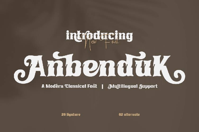 Anbenduk Font sample