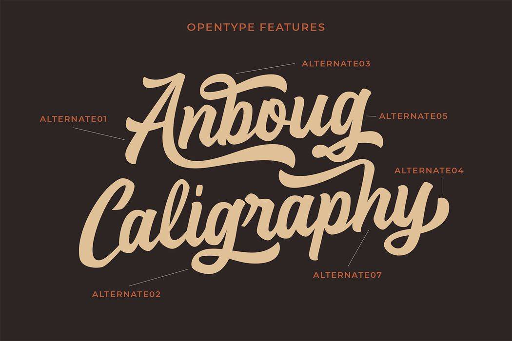 Anboug Font sample