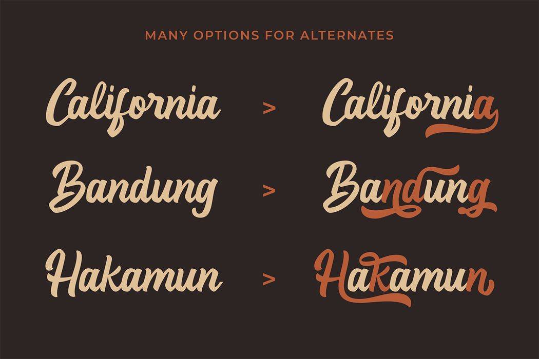 Anboug Font sample