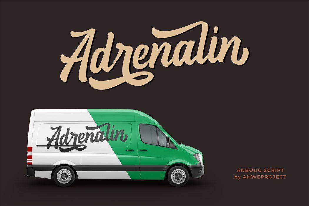 Anboug Font sample