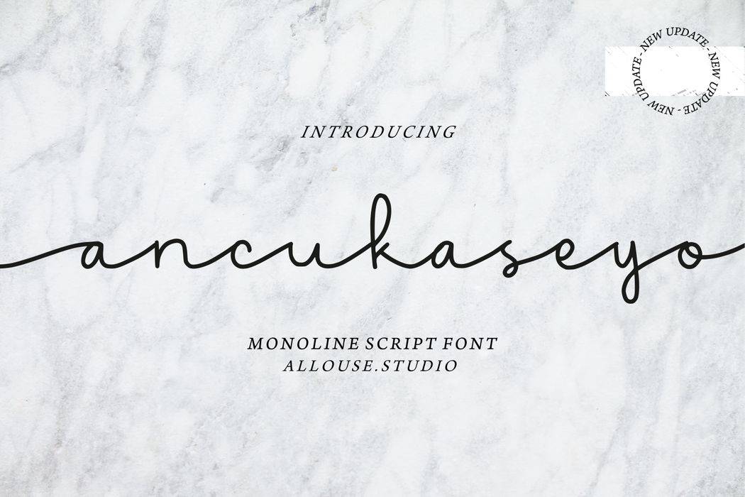 Ancukaseyo Font sample