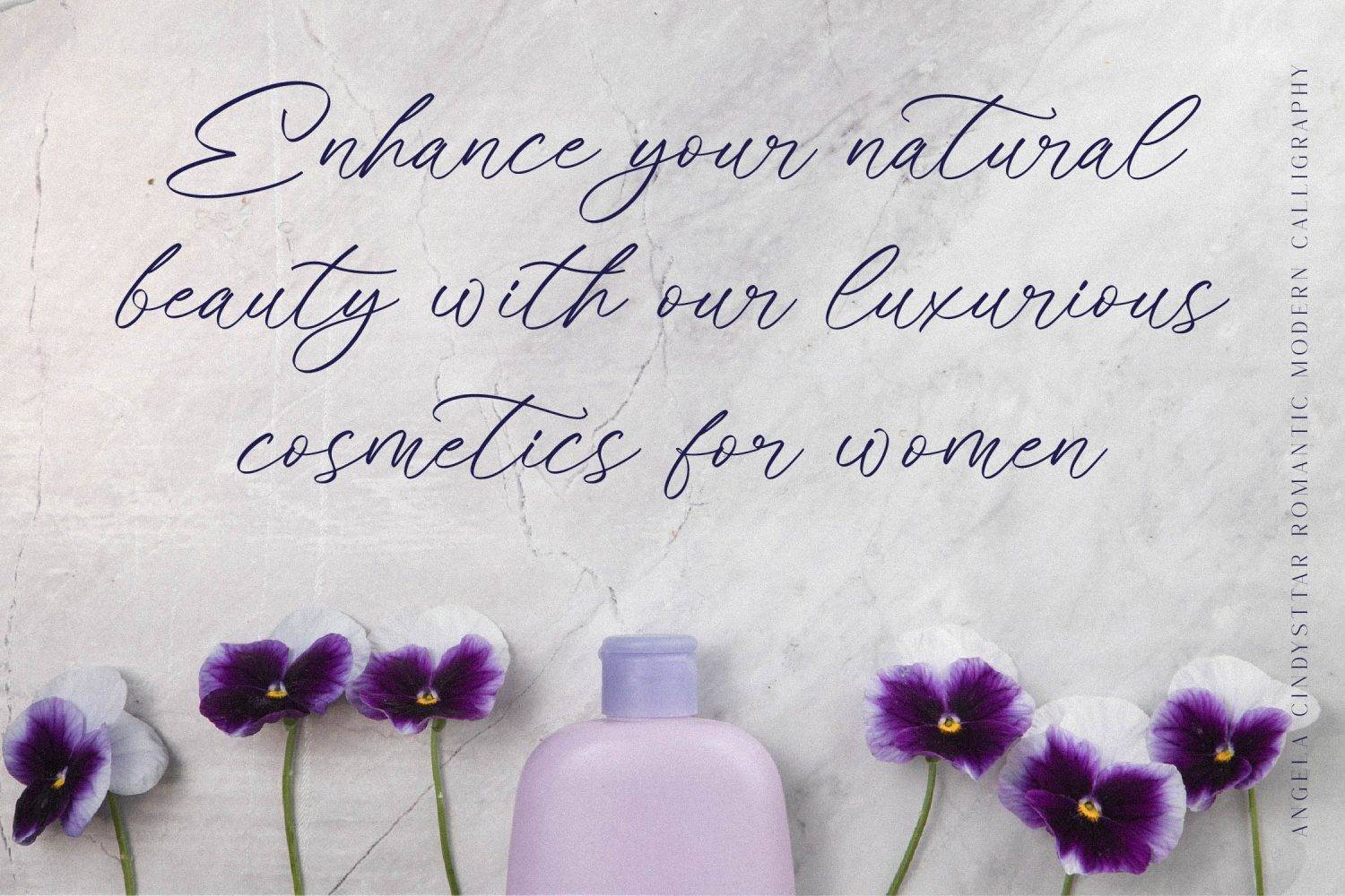 Angela Cindysttar Font sample