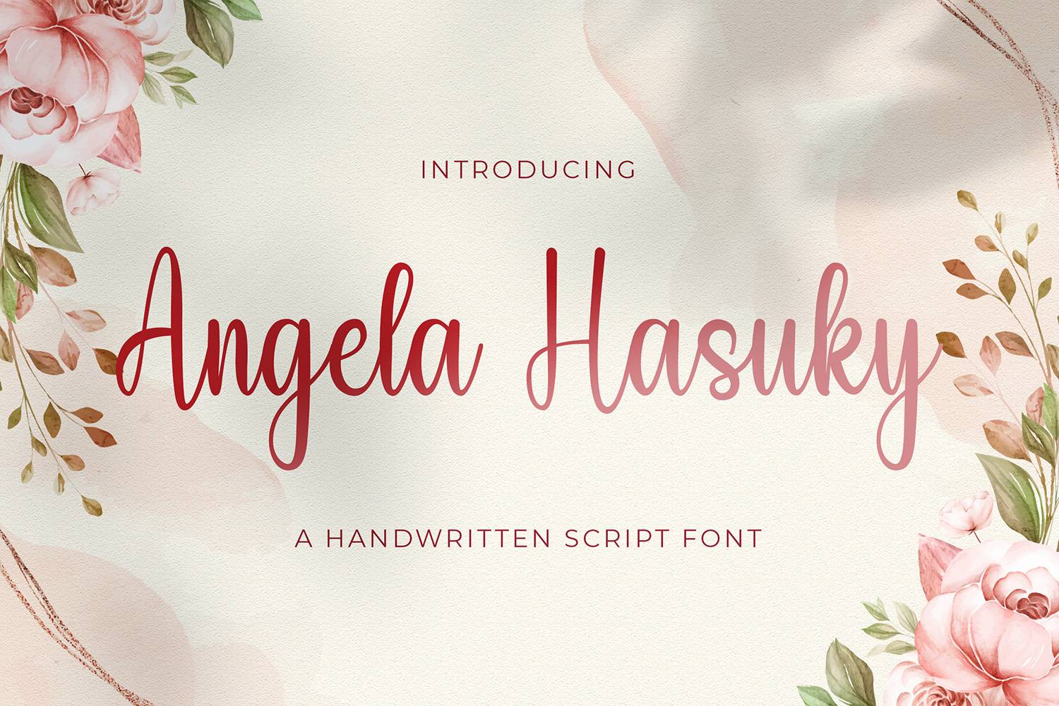 Angela Hasuky Font sample