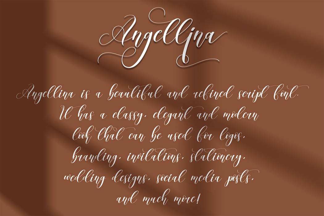 Angellina Font sample