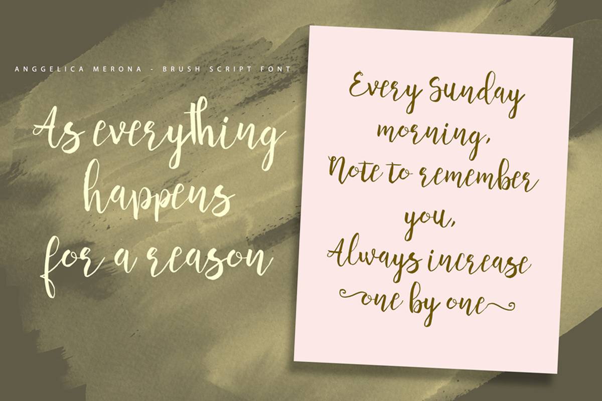 Anggelica Merona Font sample