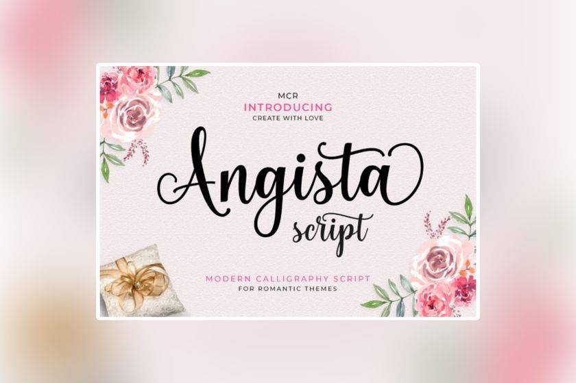 Angista Font sample