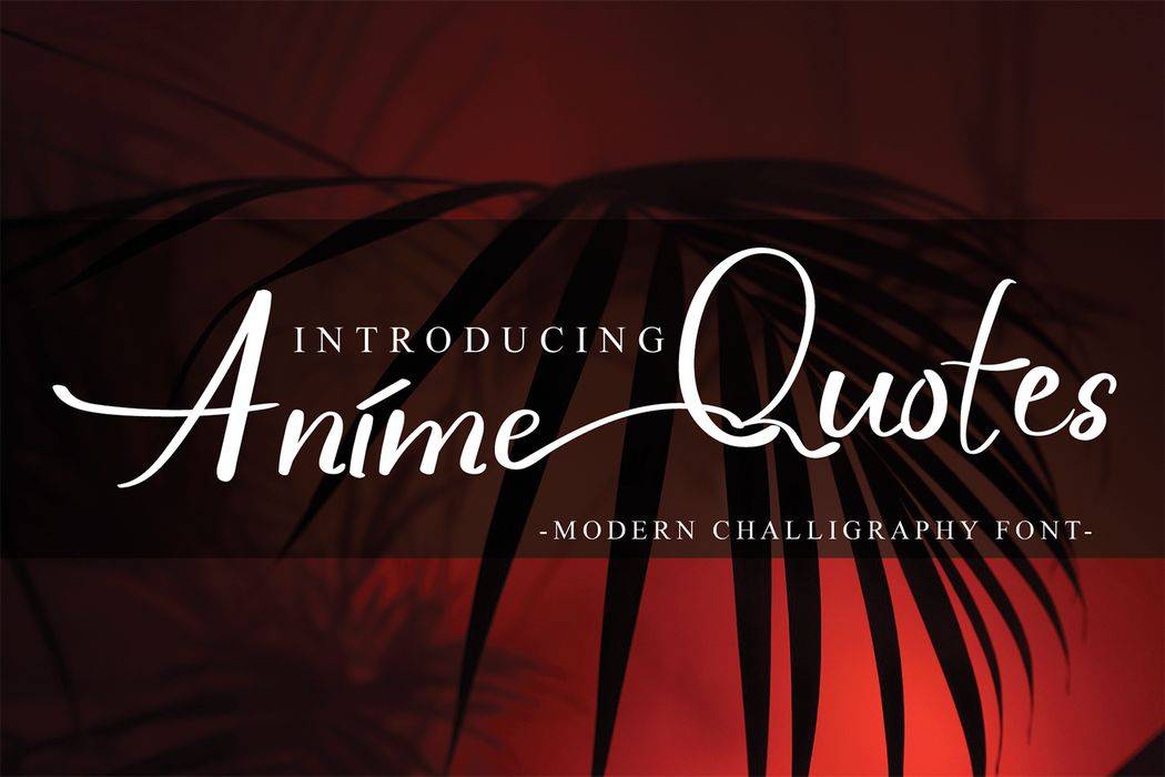 Anime Quotes Font sample