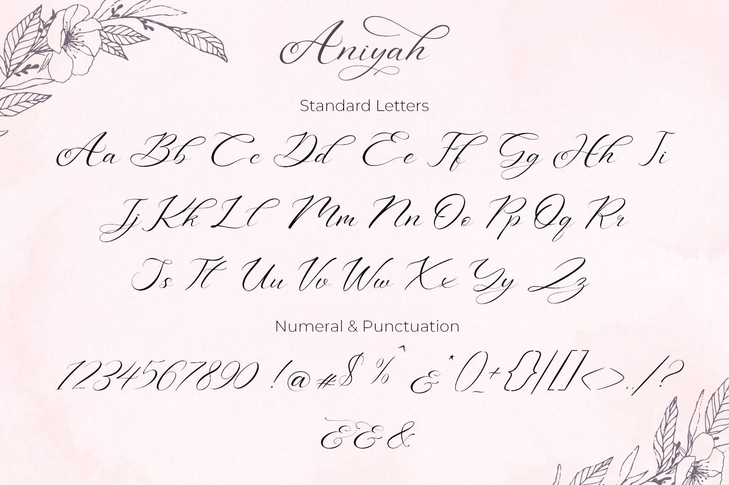 Aniyah Font sample